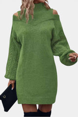 Mariëtte | Elegante Cold-Shoulder Trui-jurk met Col