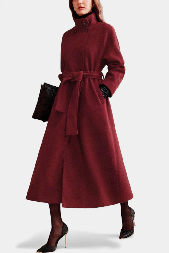 Anke | Elegante Lange Ceintuurmantel