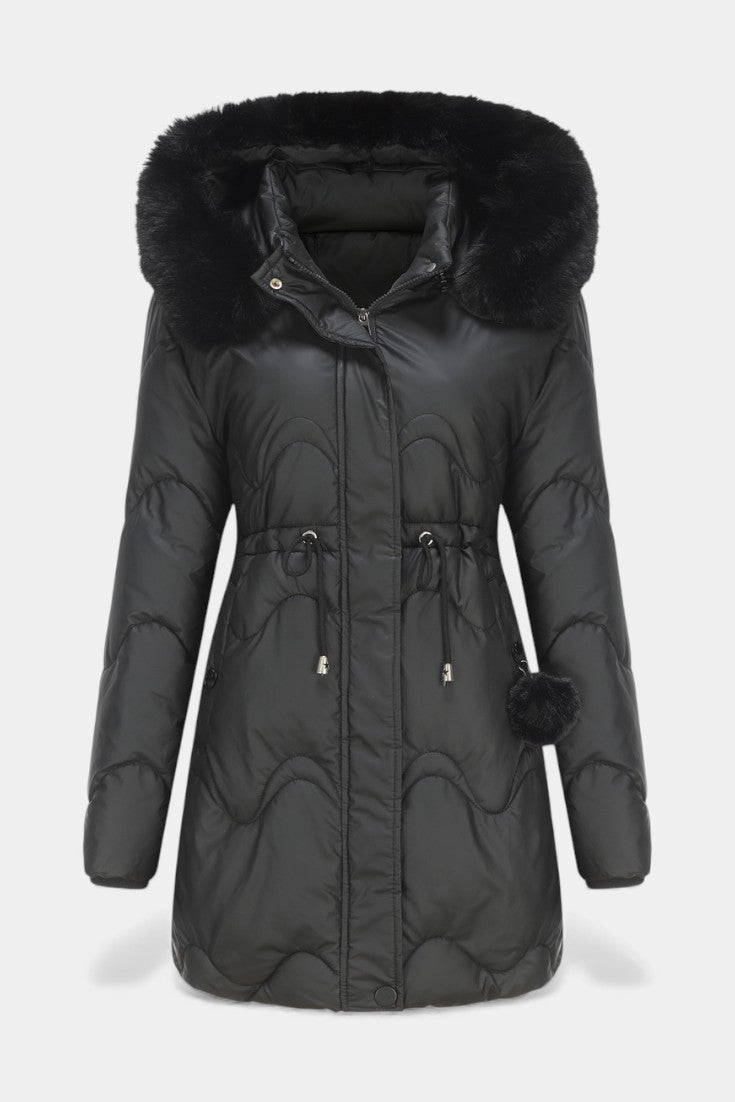 Aline | Warme Gevoerde Winterparka met Capuchon
