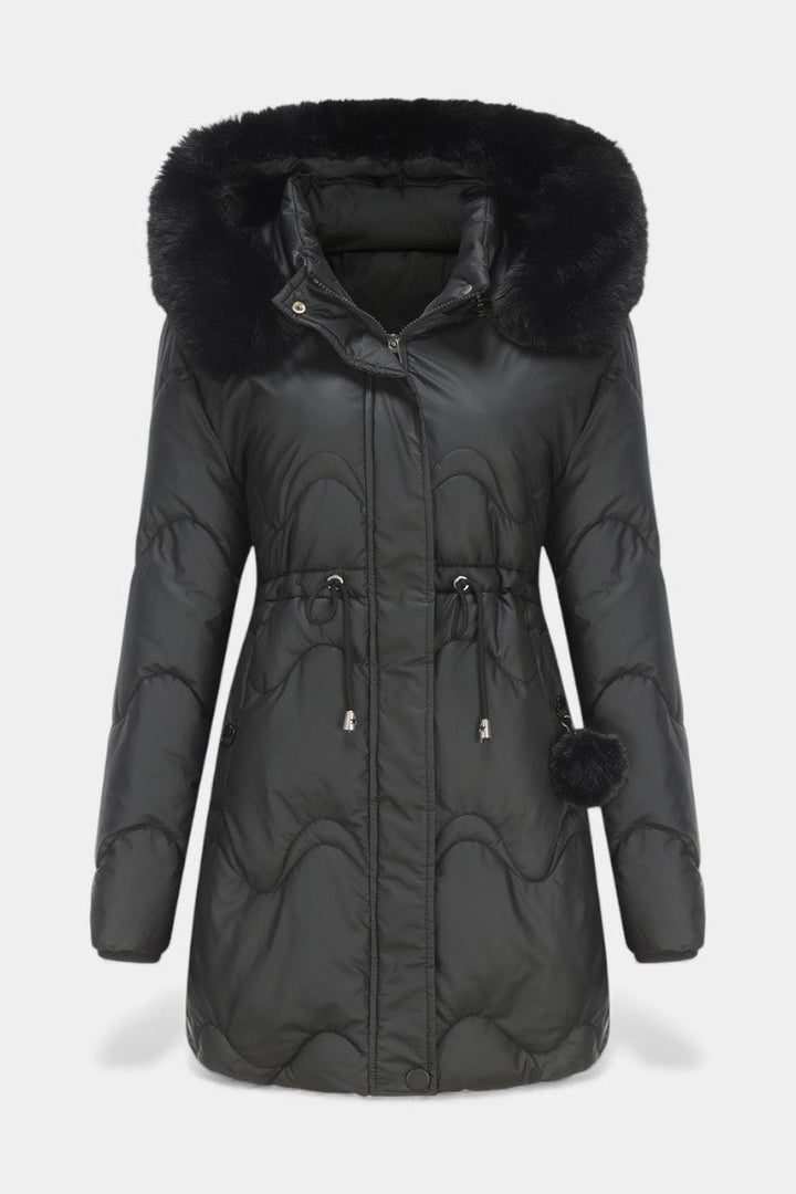 Aline | Warme Gevoerde Winterparka met Capuchon