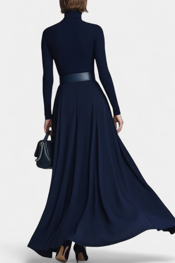 Guusje | Elegante Lange Coltrui-Jurk
