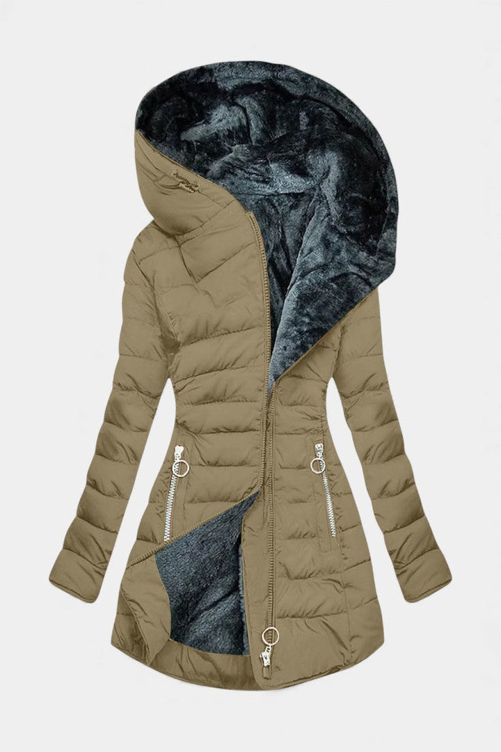 Sjaan | Warme Gevoerde Winterjas met Capuchon