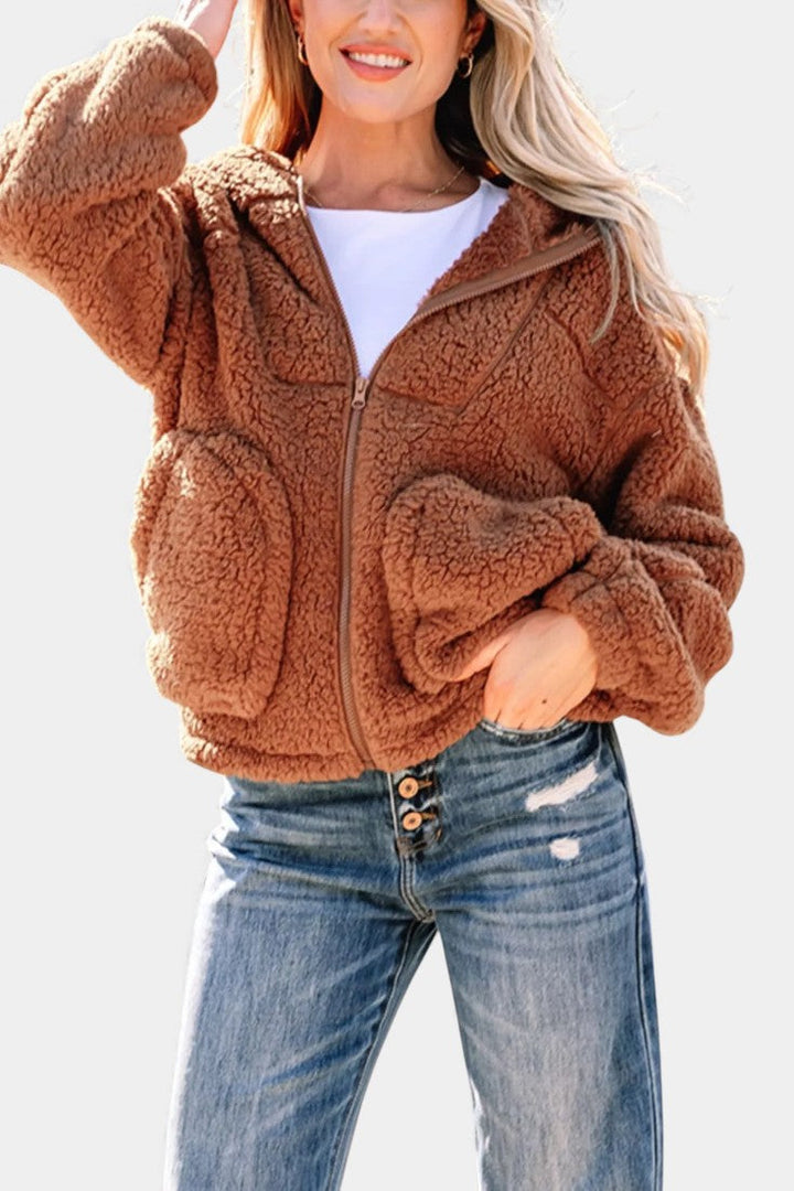 Ingeborg | Zachte Teddy Jas met Capuchon