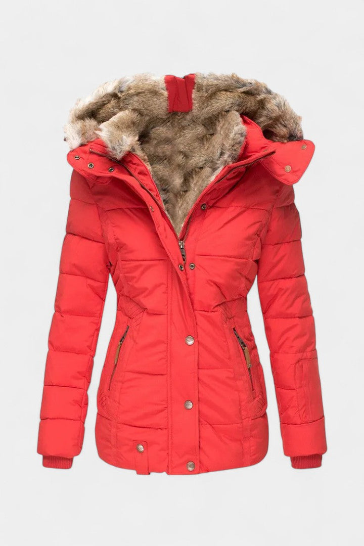 Cora | Gevoerde Winterjas met Capuchon