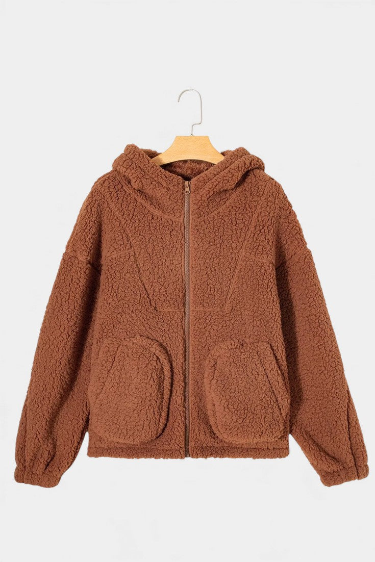 Ingeborg | Zachte Teddy Jas met Capuchon