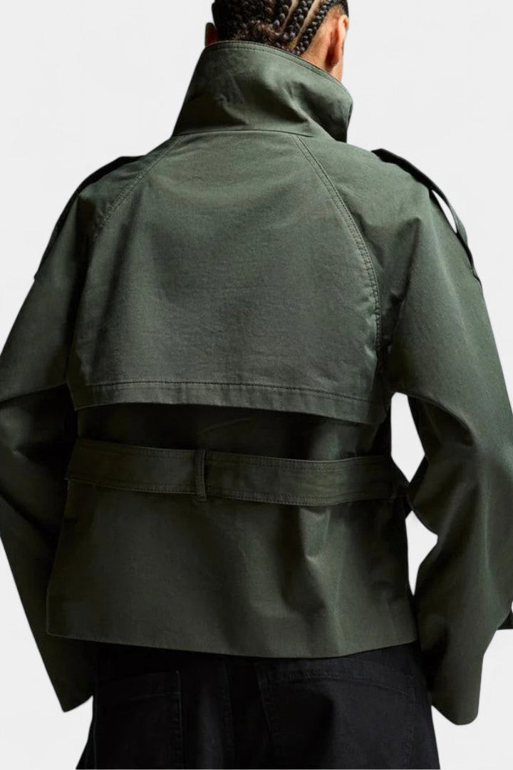 Femke | Verfijnde Korte Trenchcoat met Afneembare Ceintuur