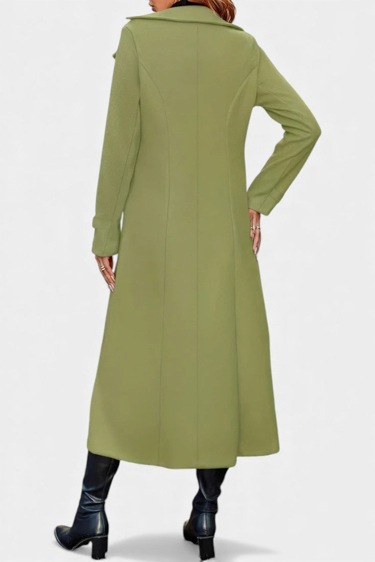 Julia | Elegante Lange Dubbelrij Mantel