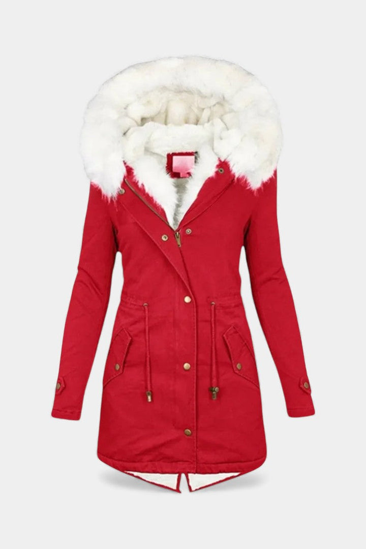Mirjam | Warme Gevoerde Winterparka met Capuchon