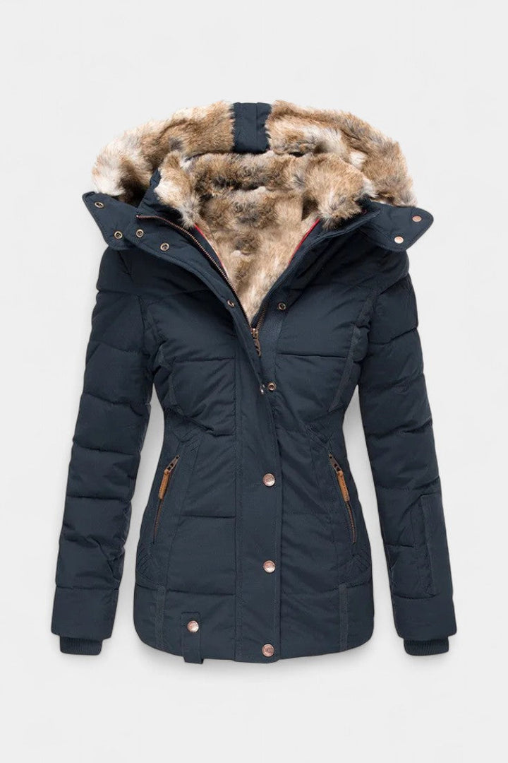 Cora | Gevoerde Winterjas met Capuchon