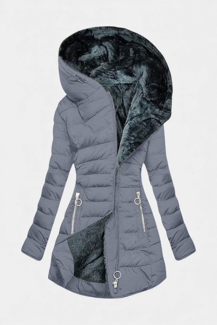 Charlotte | Warme Gevoerde Winterjas met Capuchon