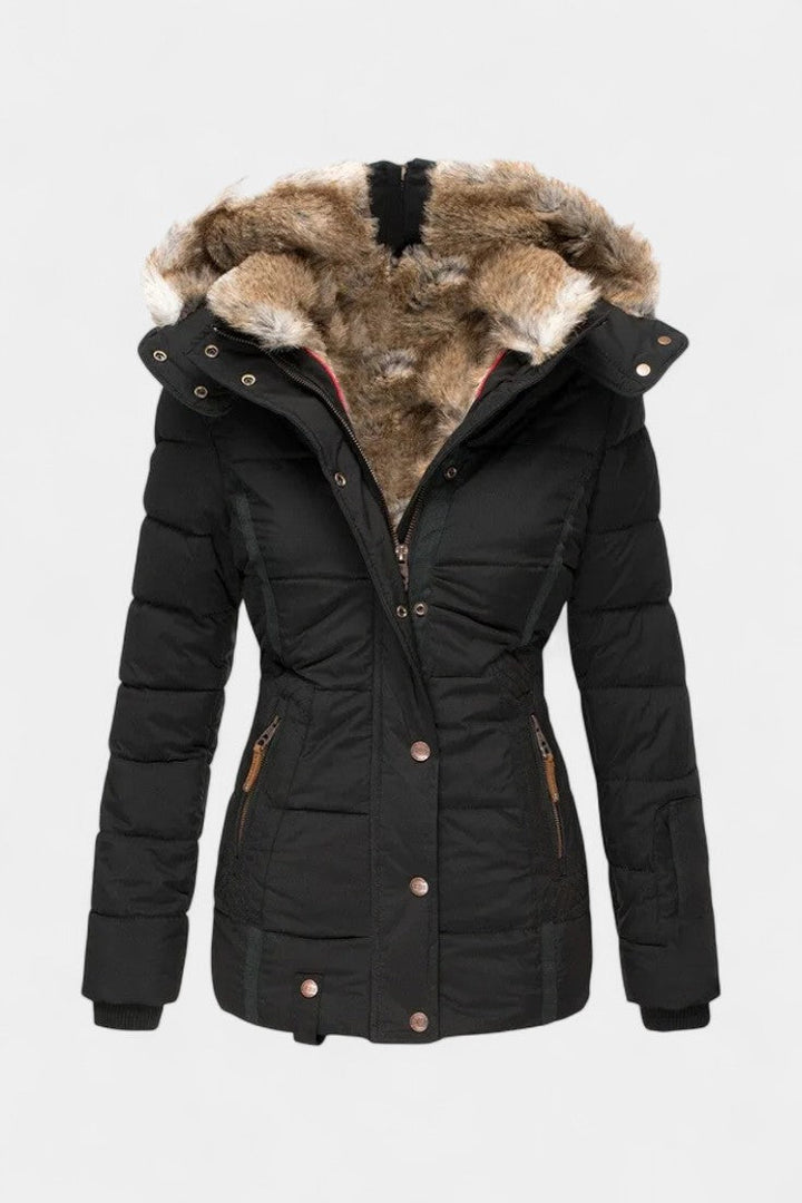 Cora | Gevoerde Winterjas met Capuchon