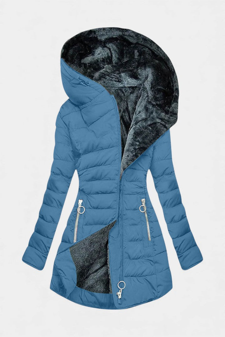 Sjaan | Warme Gevoerde Winterjas met Capuchon