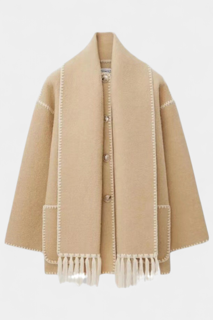 Dieke | Elegante Jas met Sjaalkraag