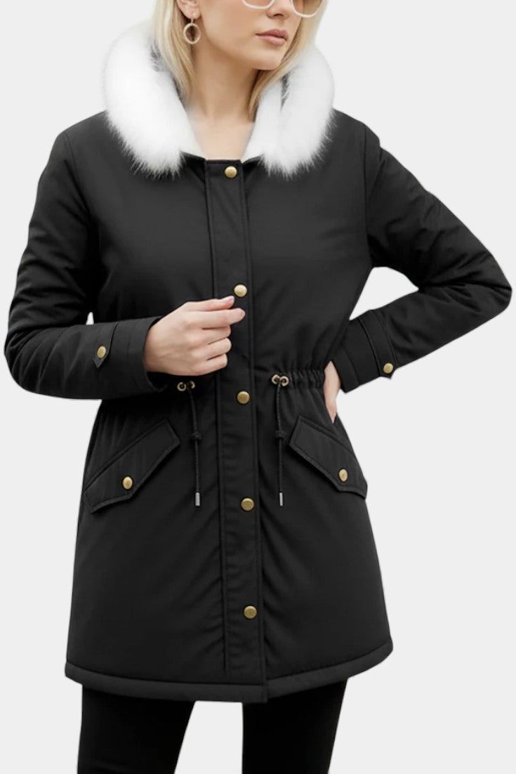 Mirjam | Warme Gevoerde Winterparka met Capuchon