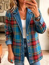 Linda | Geruite Overslag Blazer