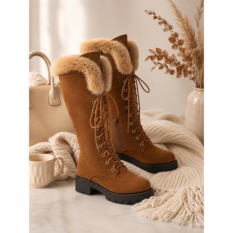 Lisette | Warme Veterlaarzen met Bontrand