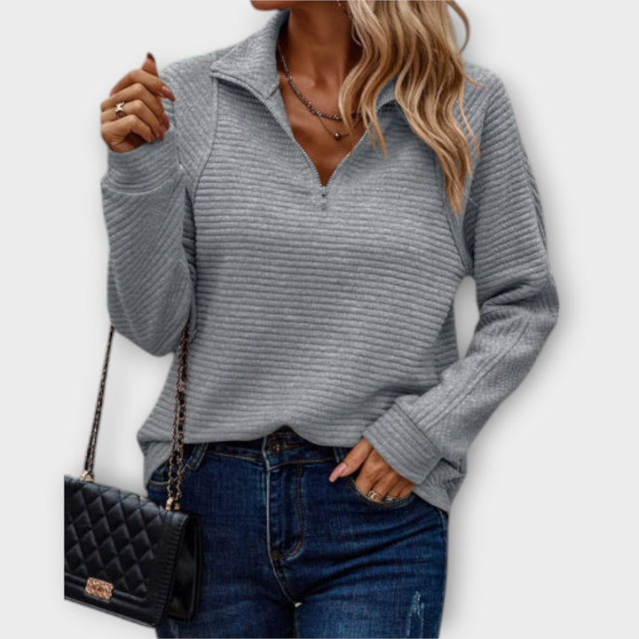 Dieke | Comfortabele Halfzip Trui
