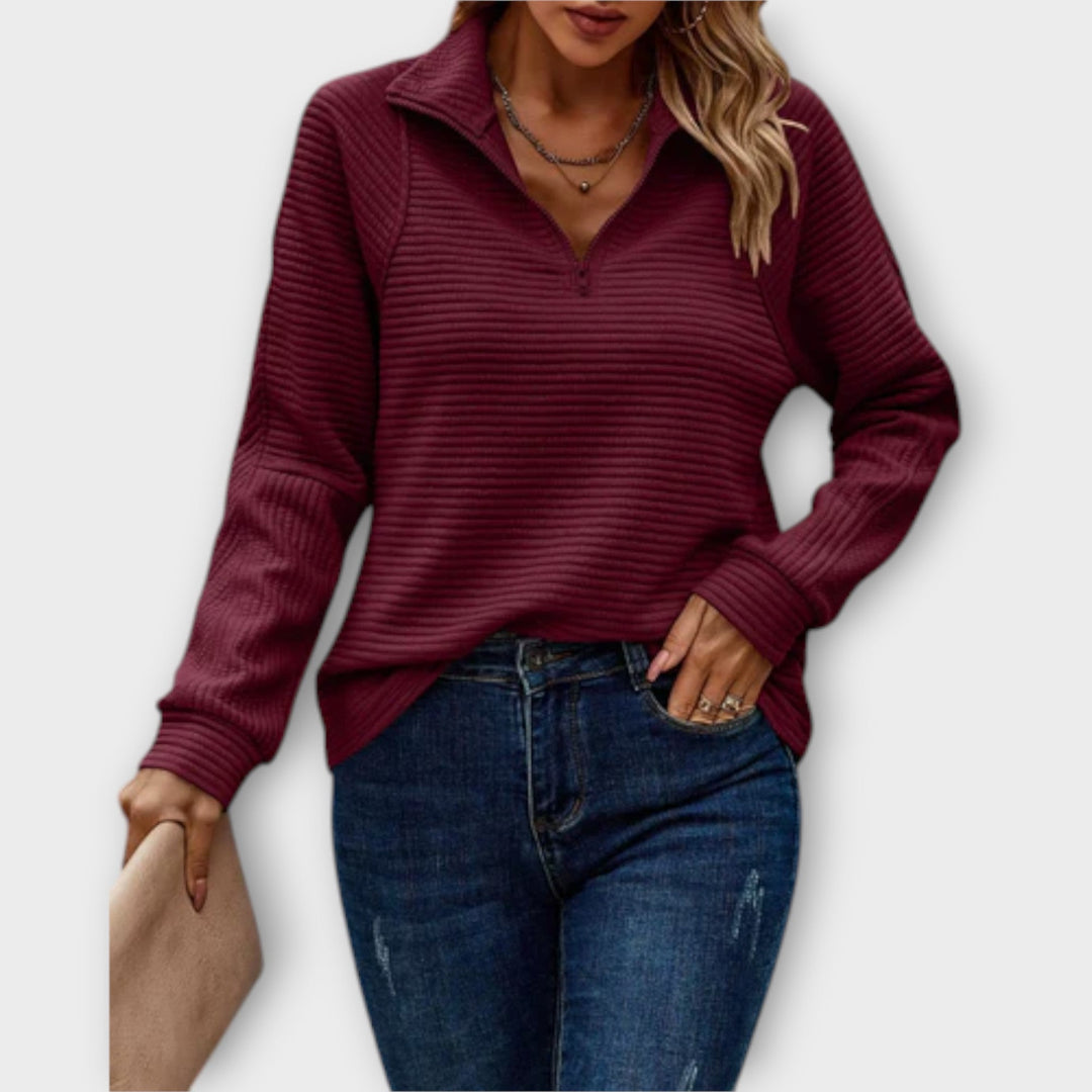 Dieke | Comfortabele Halfzip Trui