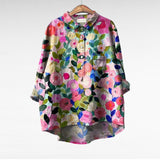 Jacoba | Bloemrijke Blouse met Kraag