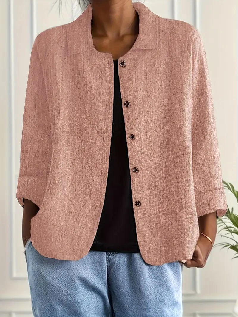 Elke | Elegante Doorknoop Blouse