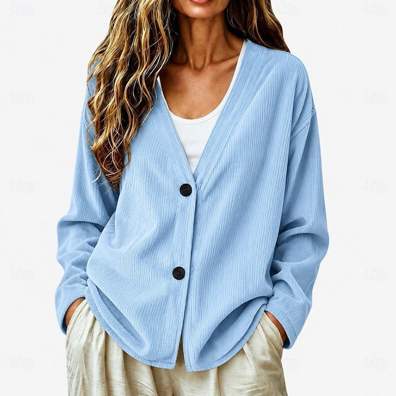 Sien | Geribbeld Vest met Knoopsluiting
