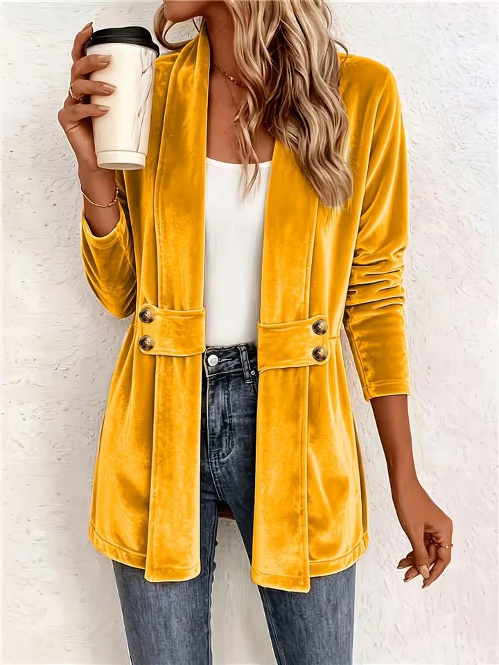 Elke | Verfijnde Blazer met Knoopdetail