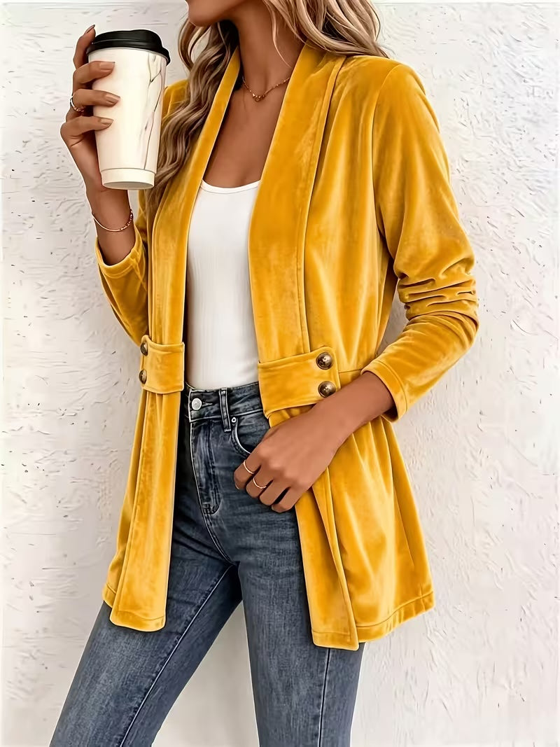Elke | Verfijnde Blazer met Knoopdetail