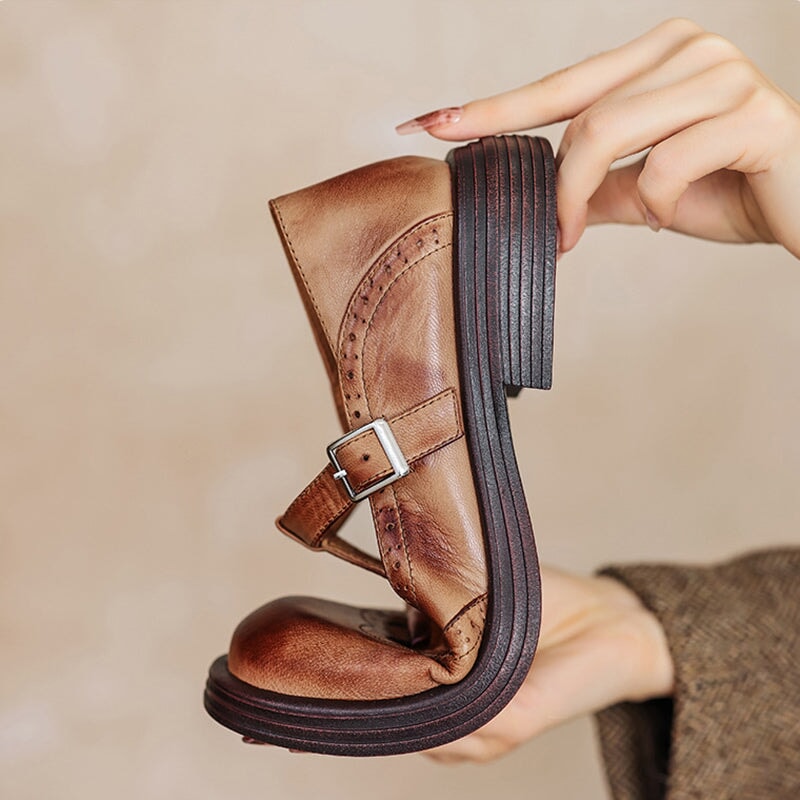 Dirkje | Tijdloze Bandschoenen met Gesp