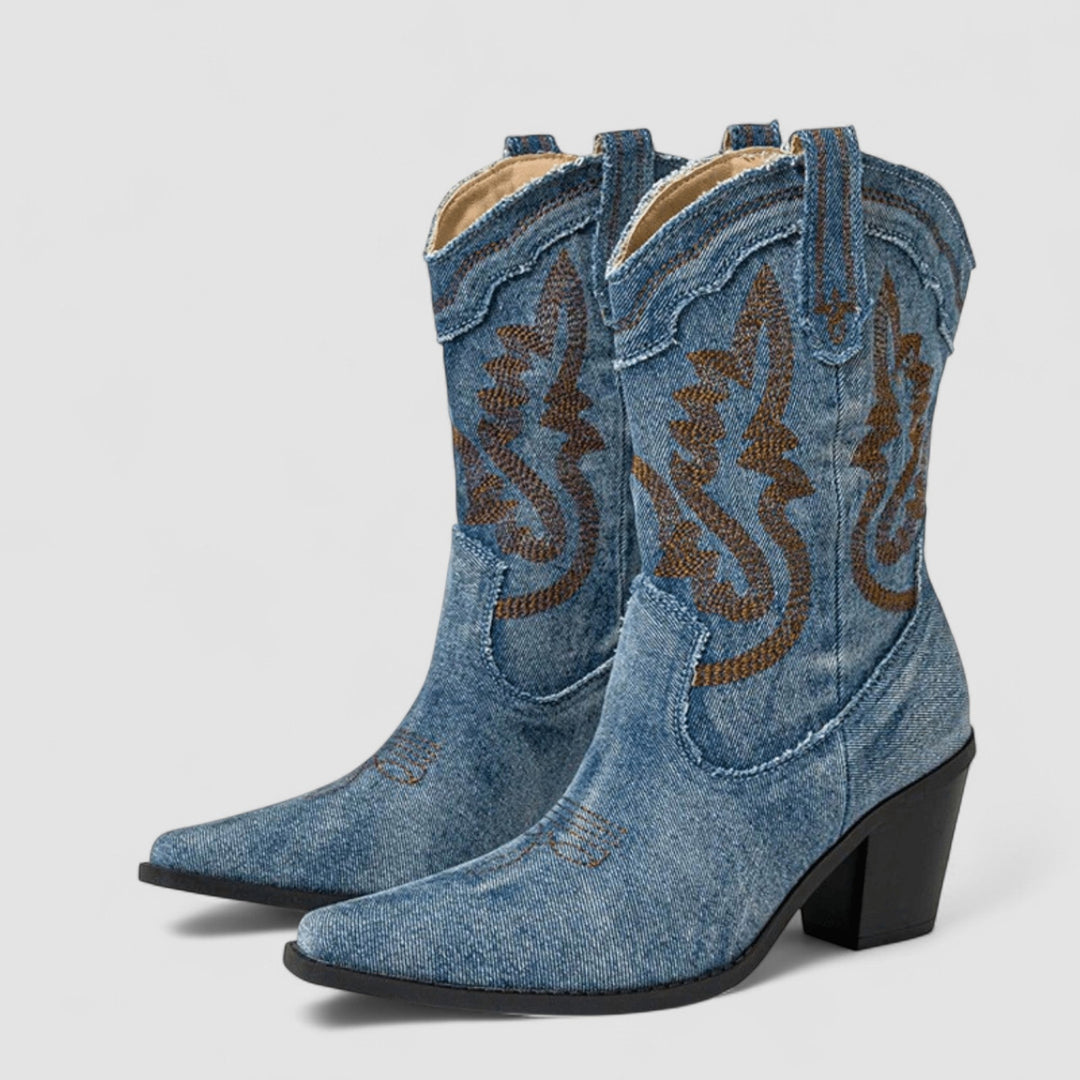 Bianca | Elegante Western Enkellaarzen