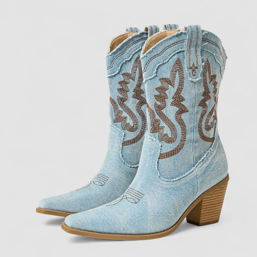Bianca | Elegante Western Enkellaarzen