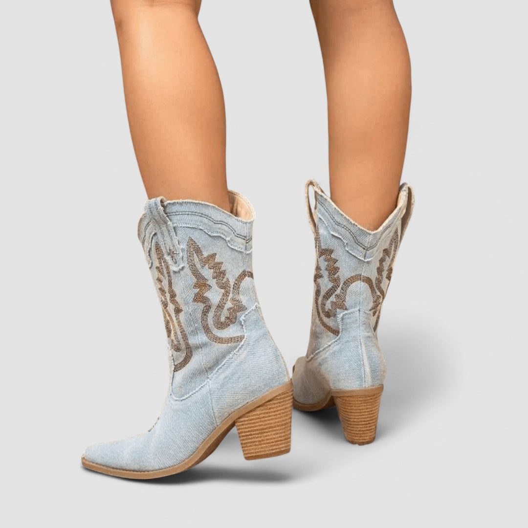 Bianca | Elegante Western Enkellaarzen