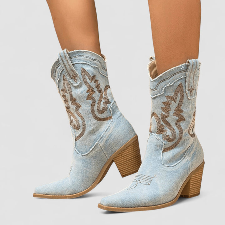 Bianca | Elegante Western Enkellaarzen