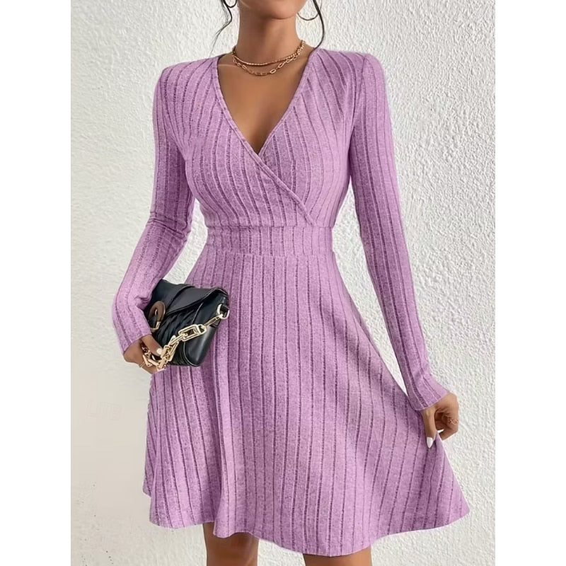 Lotte | Elegante Geribde Jurk