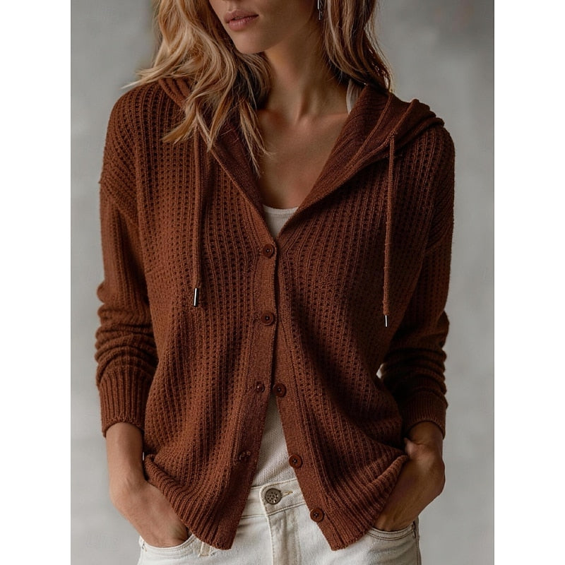 Frederike | Zacht Gebreid Capuchonvest