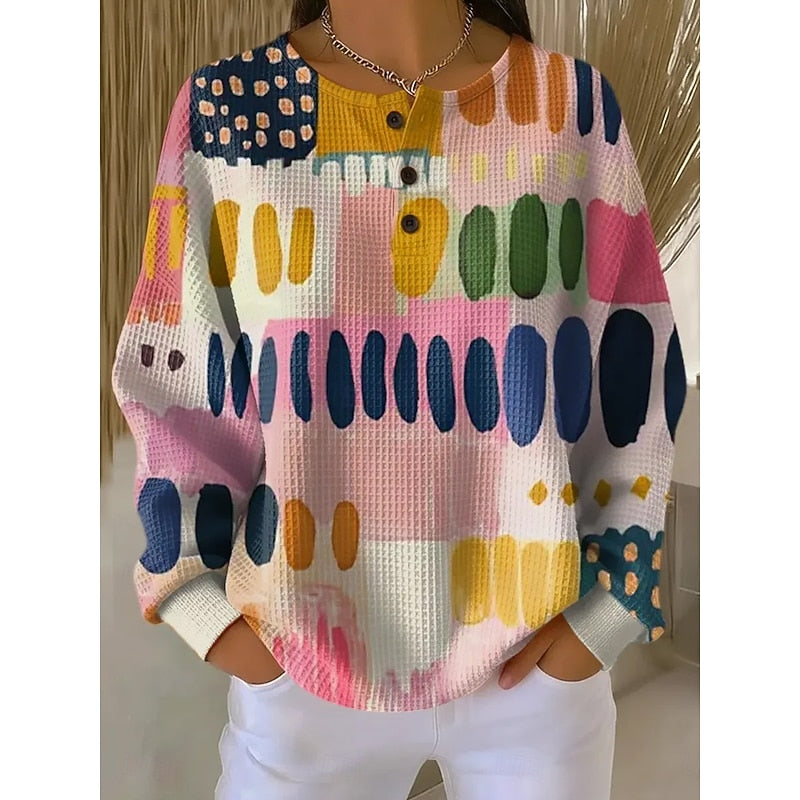Fien | Artistieke Print Trui