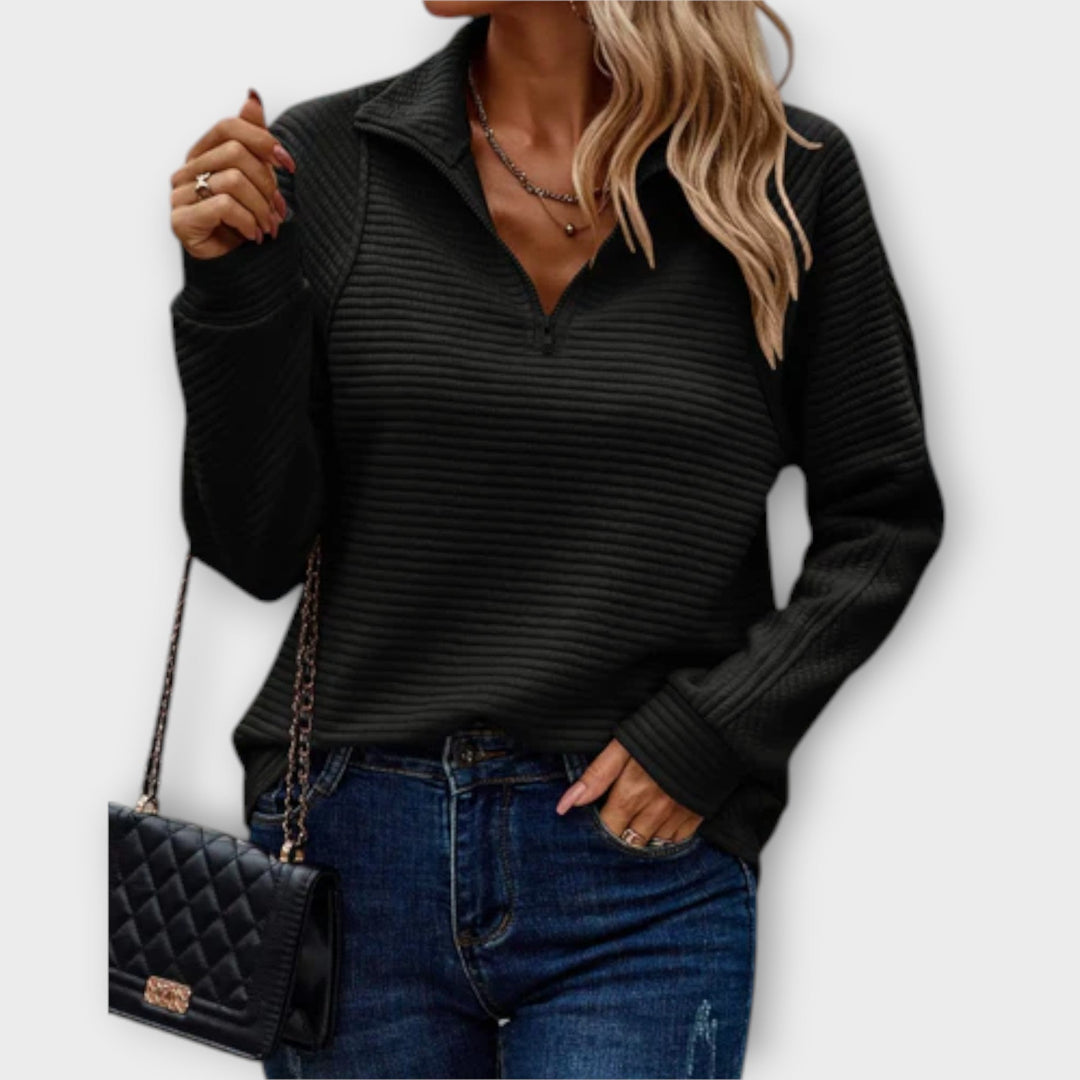 Dieke | Comfortabele Halfzip Trui