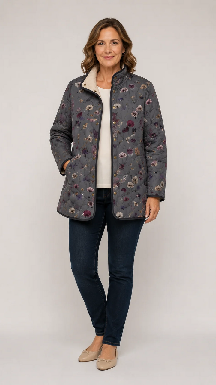 Ada | Gewatteerd Jack met Bloemenprint