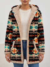 Albertje | Gevoerde Aztec Jas met Capuchon