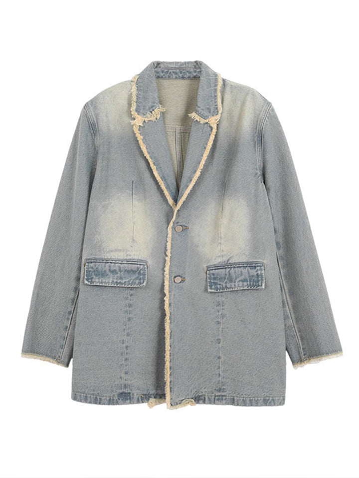 Josefien | Ruimvallende Blazer met Ruwe Randen