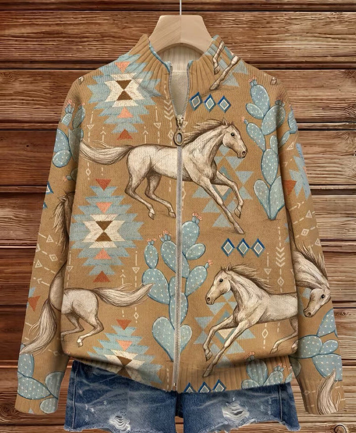 Sieta | Western Ritsvest met Paardenprint