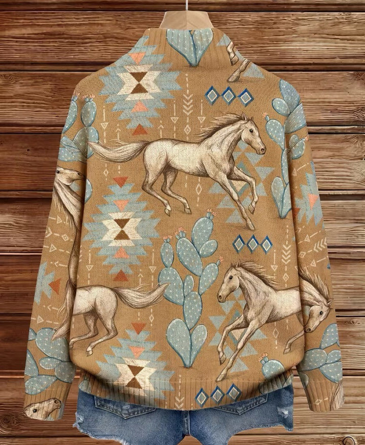 Sieta | Western Ritsvest met Paardenprint