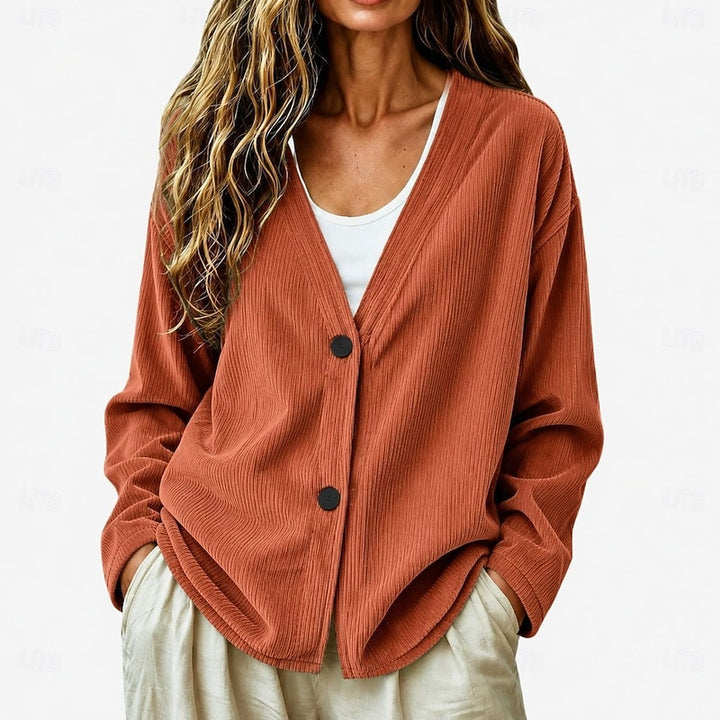Sien | Geribbeld Vest met Knoopsluiting