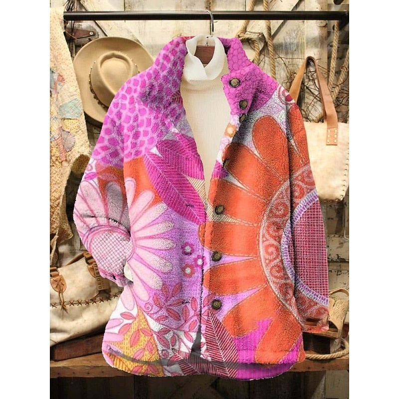 Marjan | Sierlijke Jas met Bloemenprint