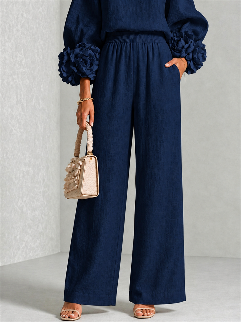 Lena | Elegante Tweedelige Set met Bloemdetail