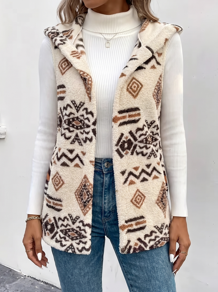 Katja | Bohemian Bodywarmer met Capuchon