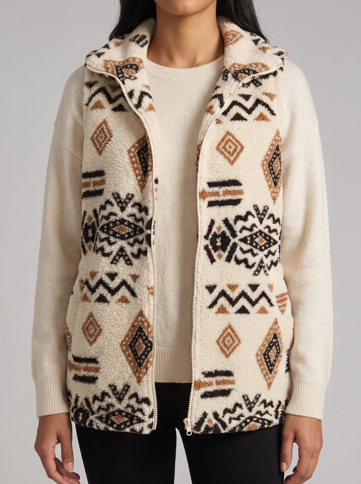 Katja | Bohemian Bodywarmer met Capuchon