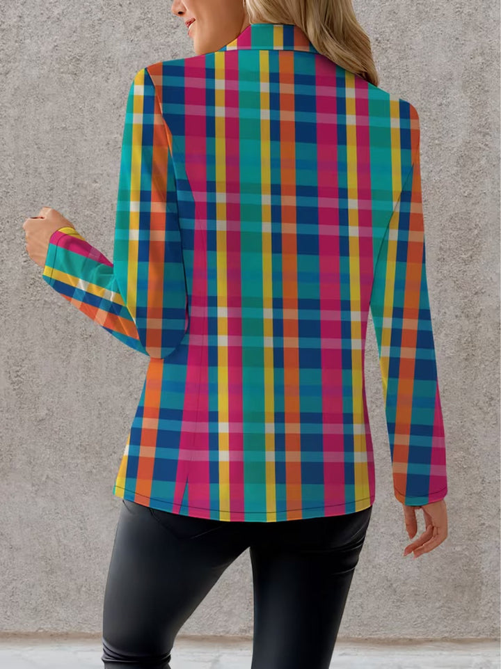 Alette | Kleurrijke Geruite Blazer