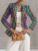 Alette | Kleurrijke Geruite Blazer
