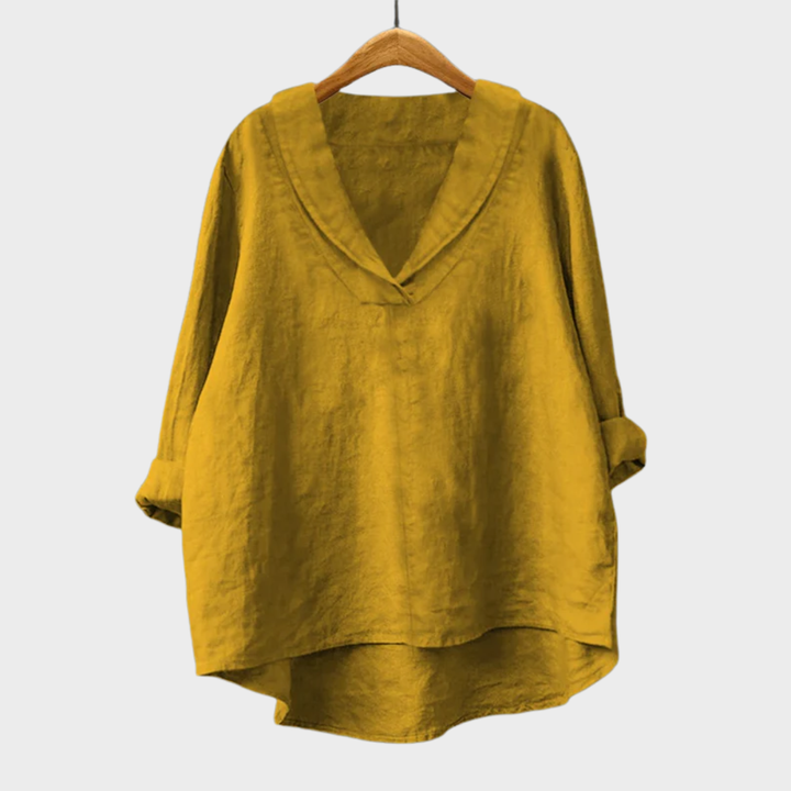 Josien | Soepel Vallende V-Hals Blouse