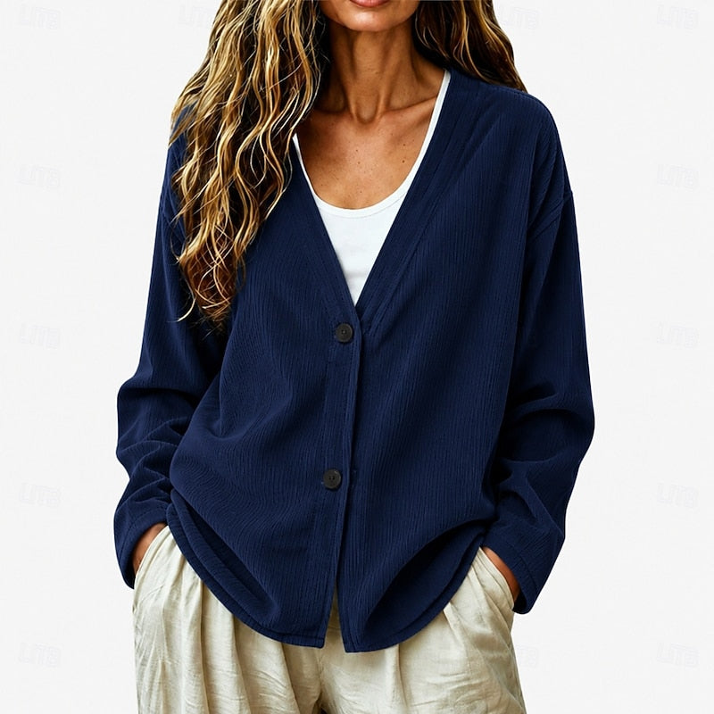 Sien | Geribbeld Vest met Knoopsluiting